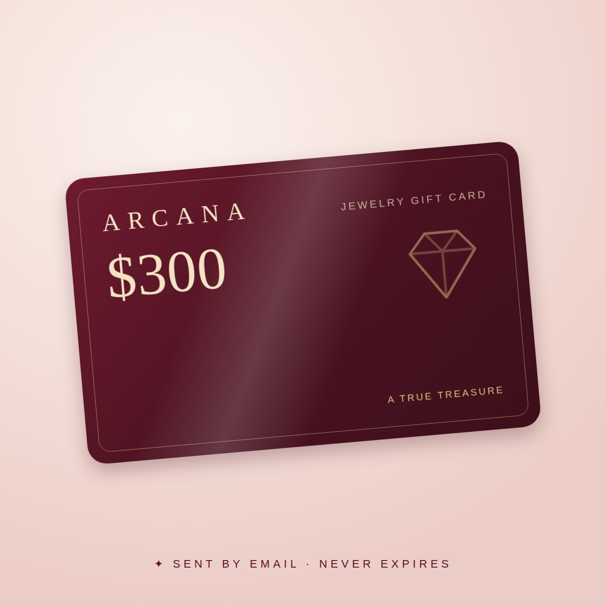 Arcana $300 gift card, Garnet design