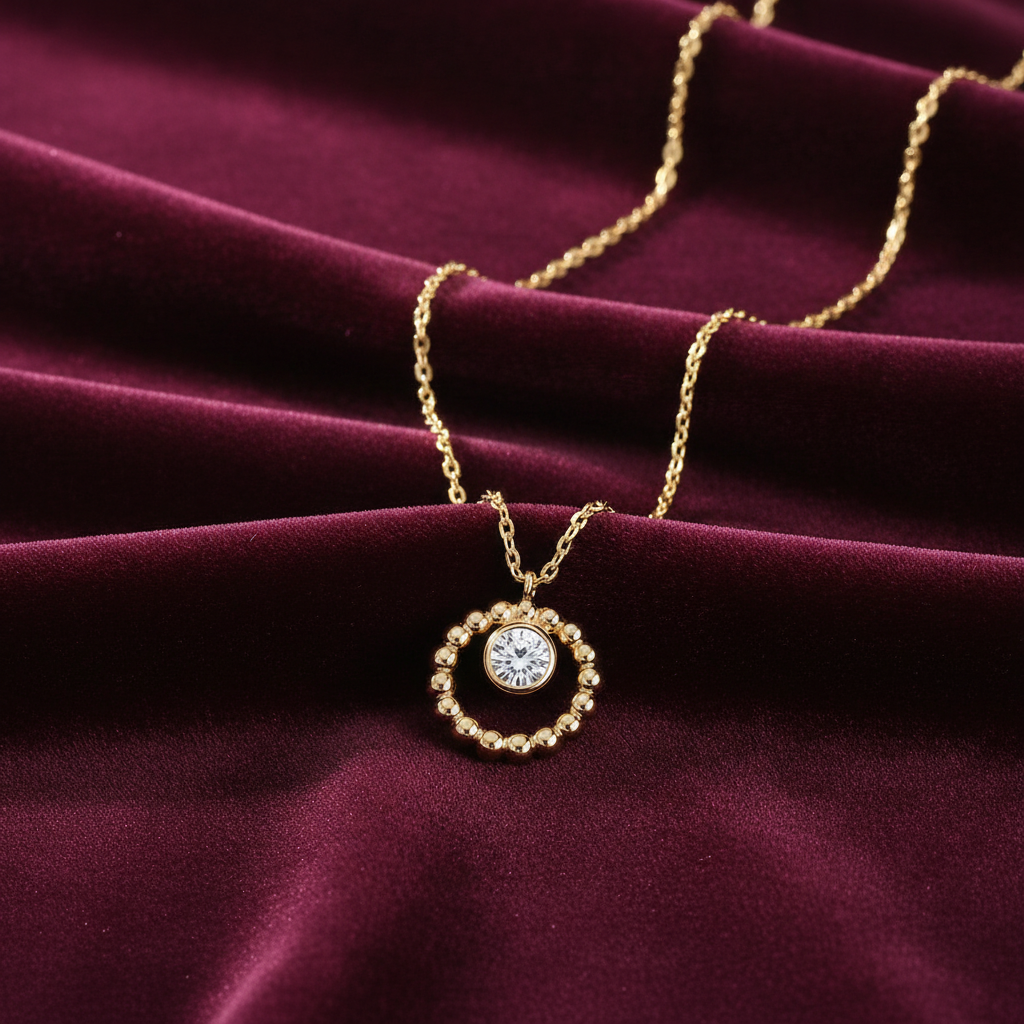 Moon Pearl Moissanite Pendant Necklace