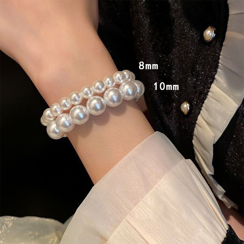 Faux Pearl Bead Stretch Bracelet — product photo 3 of 10