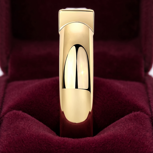 Square Moissanite Wedding Ring