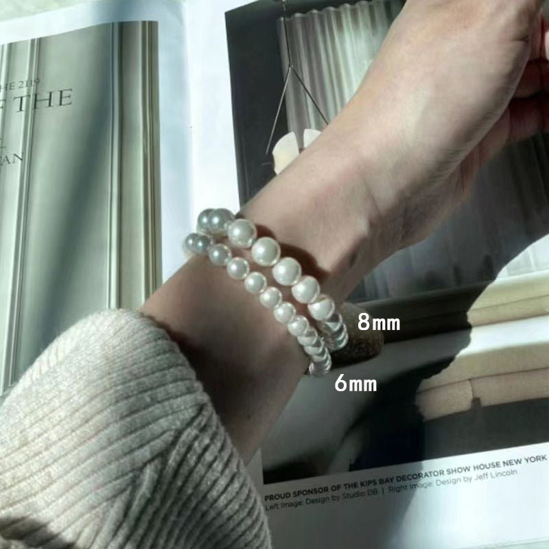 Faux Pearl Bead Stretch Bracelet — product photo 5 of 10