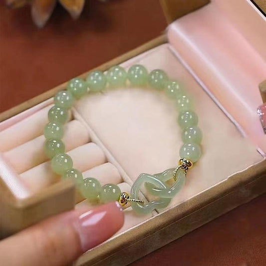 Chalcedony Bead Stretch Bracelet — product photo 4 of 8
