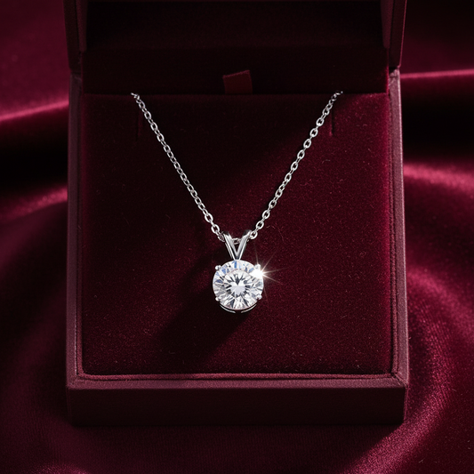 Diamond Sparkle V-Chain Moissanite Necklace