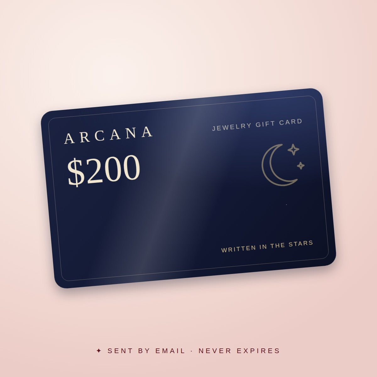 Arcana $200 gift card, Midnight design