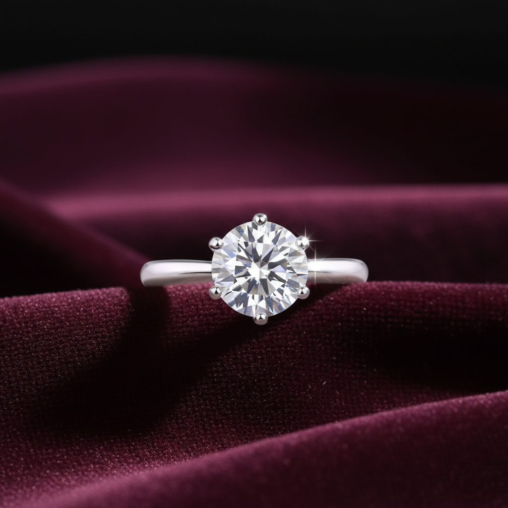 Classic Six-Prong Moissanite Ring