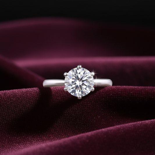 Classic Six-Prong Moissanite Ring