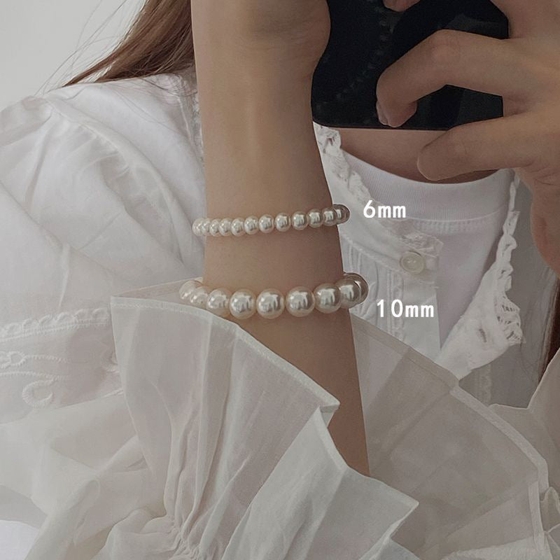 Faux Pearl Bead Stretch Bracelet — product photo 4 of 10