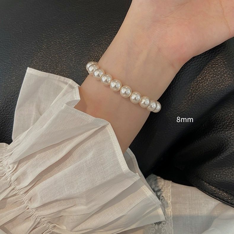 Faux Pearl Bead Stretch Bracelet — product photo 9 of 10