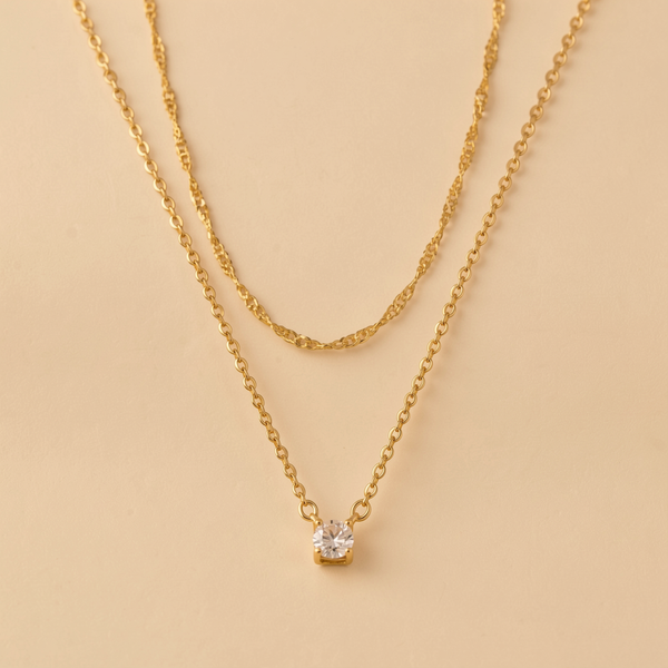 Solitaire Drop Pendant Necklace — product photo 3 of 3