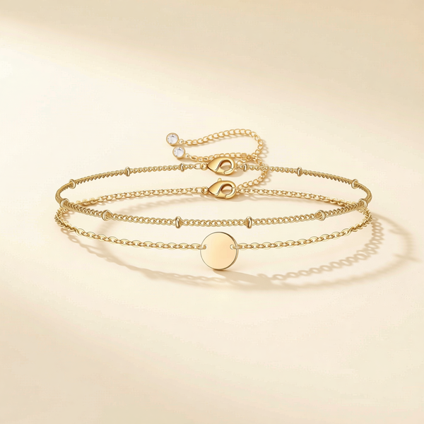 Beaded Disc Letter Bracelet Set — product photo 3 of 3