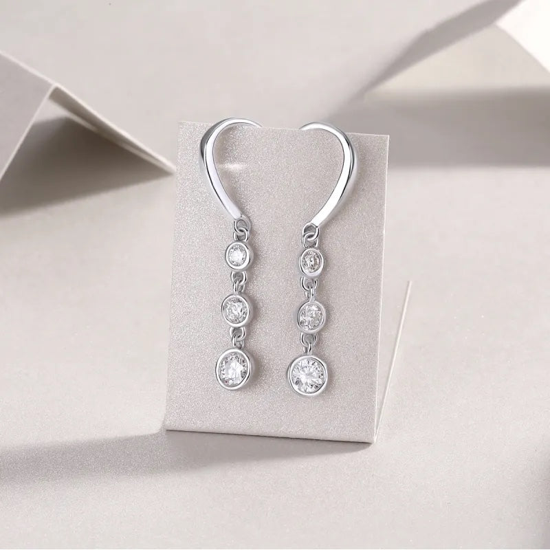 Classic moissanite earrings