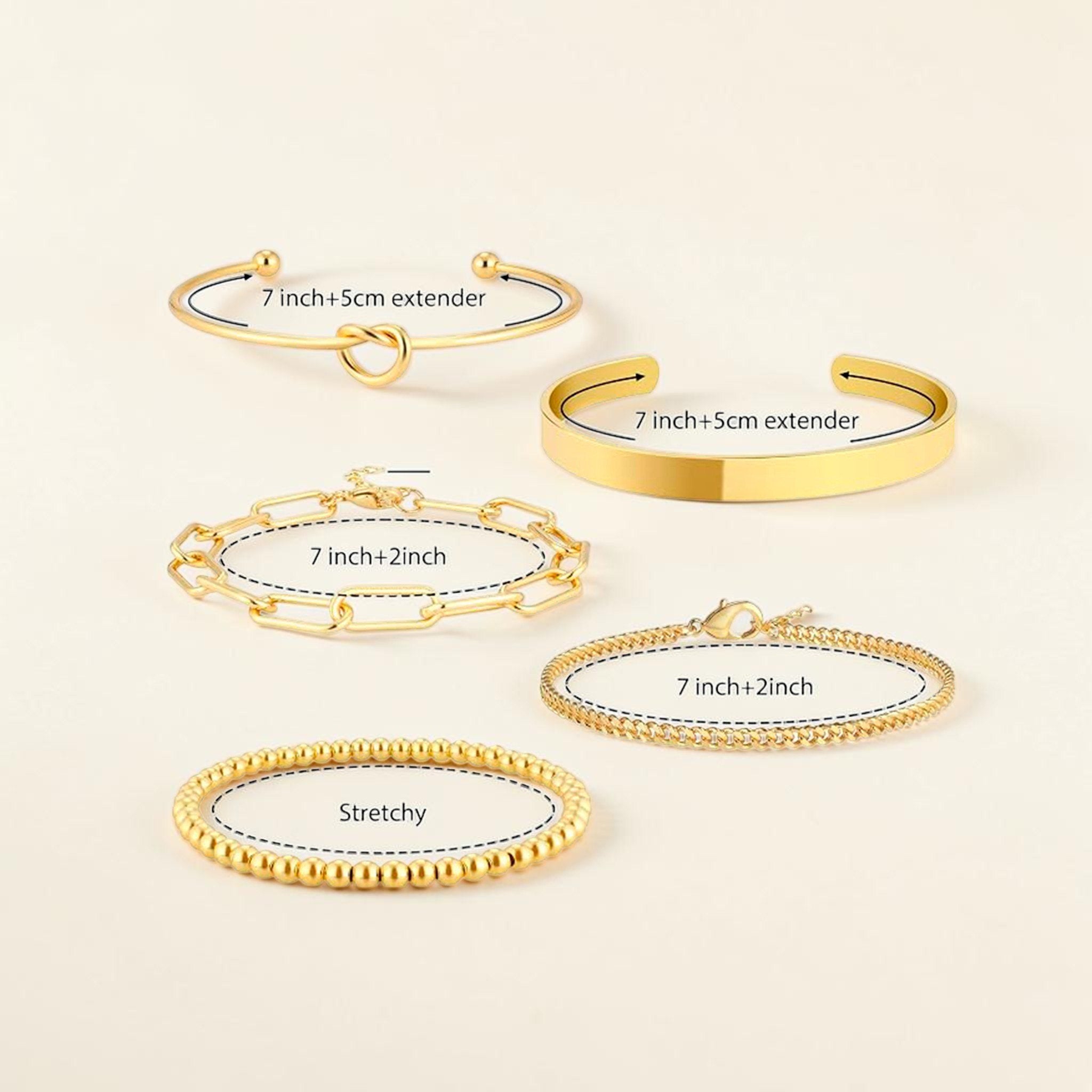 Chunky cuff bracelet set