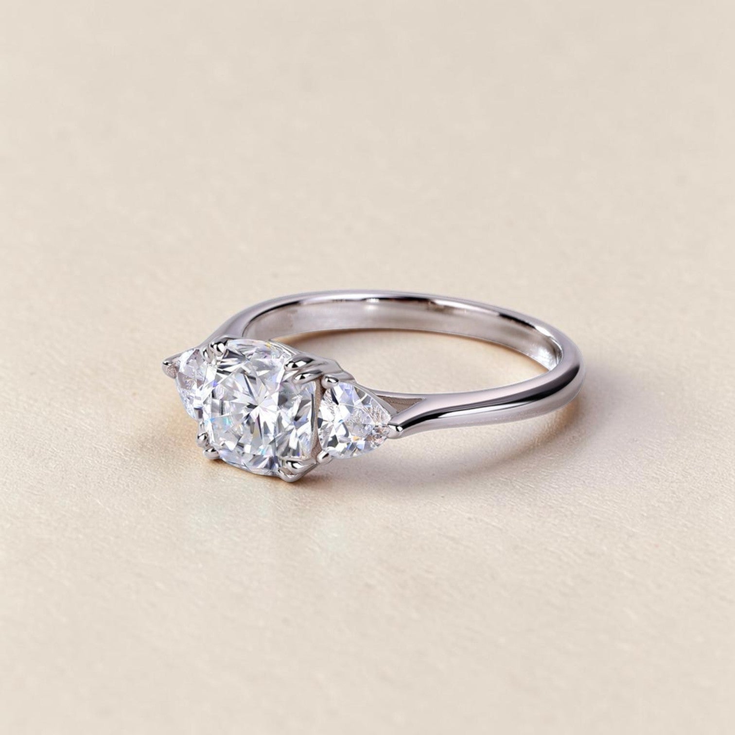 Cushion-cut ring