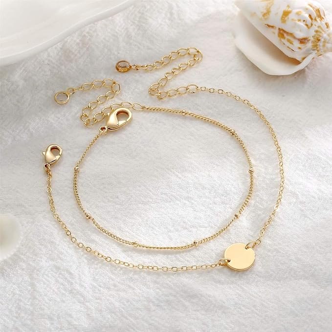 Disc letter bracelets