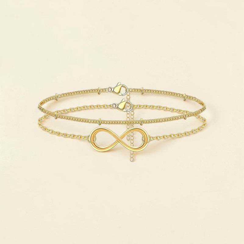 Infinity layered gold-tone bracelet