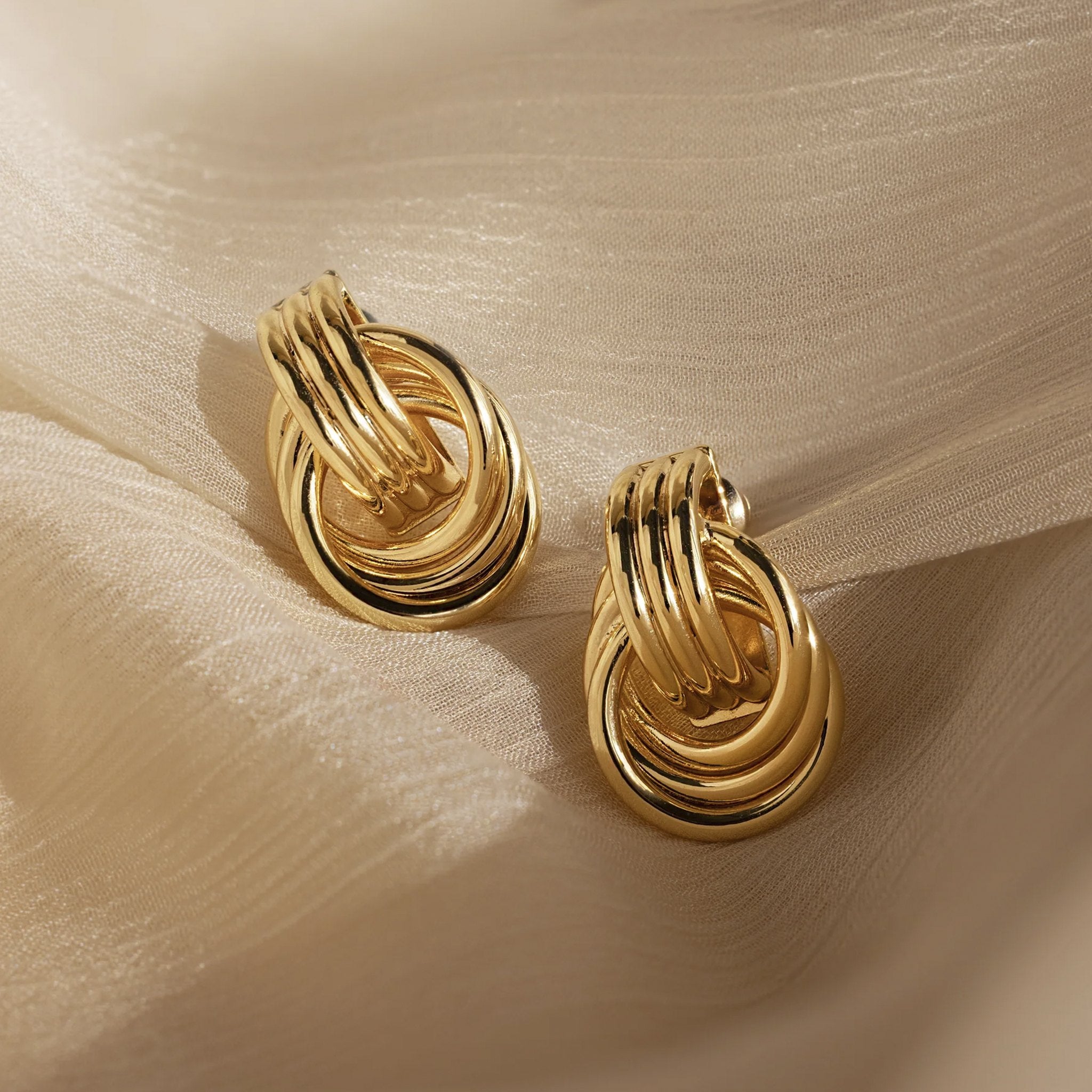 Chunky Knot Drop Earrings — product photo 1 of 3