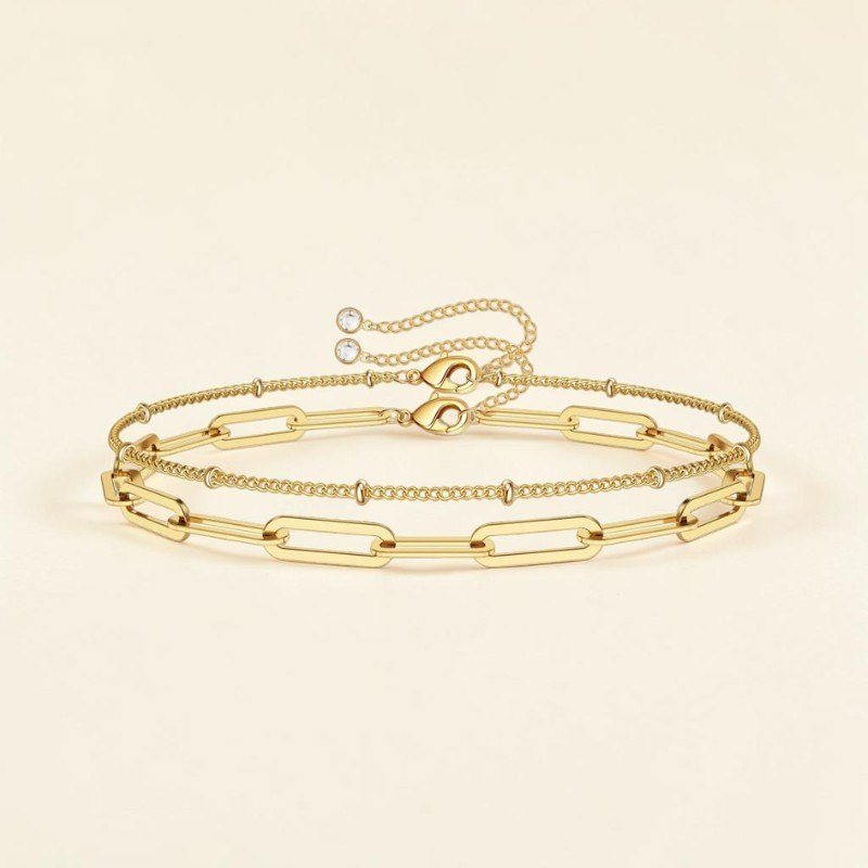 Layered gold bracelet