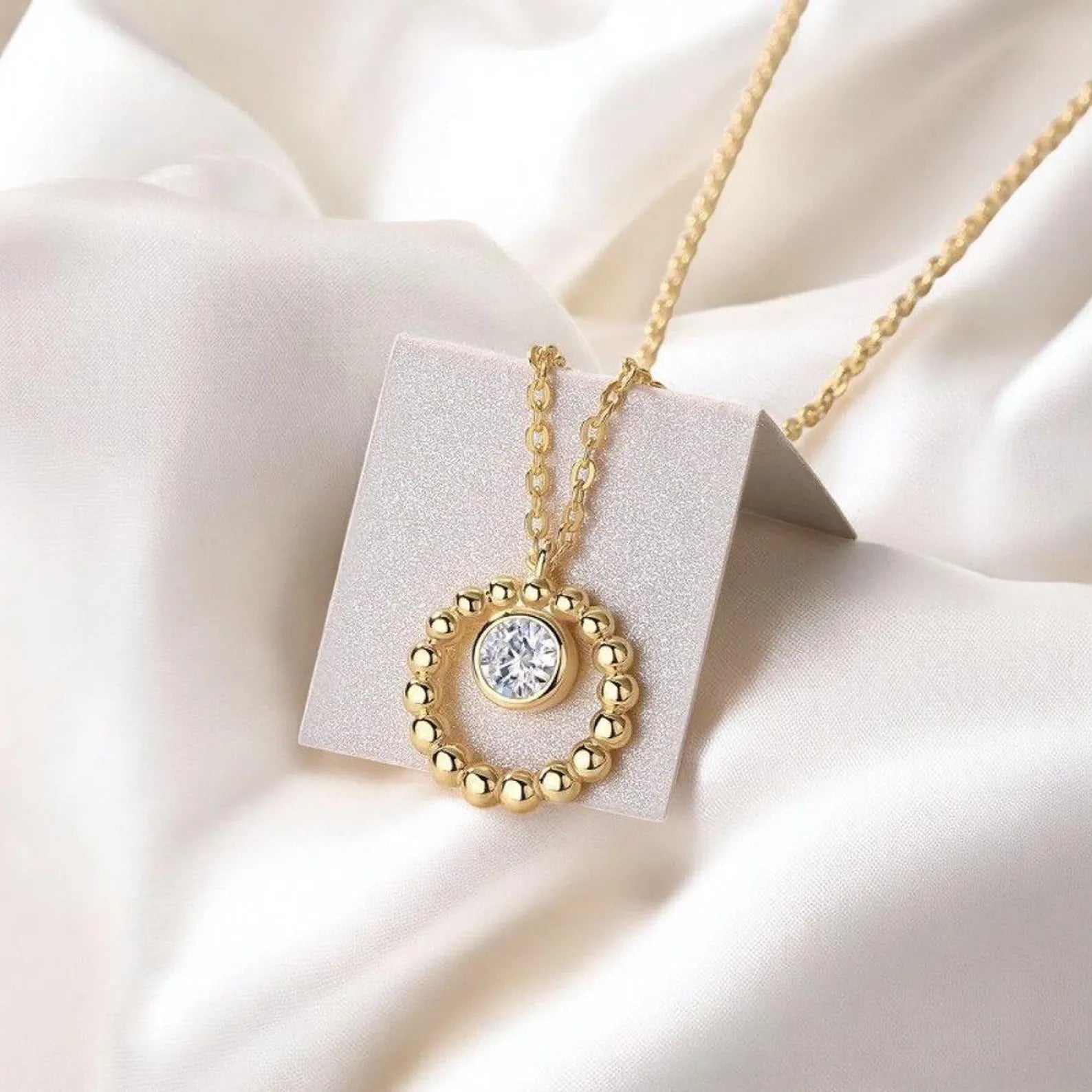 Moonlit Moissanite Pendant Necklace — product photo 2 of 5