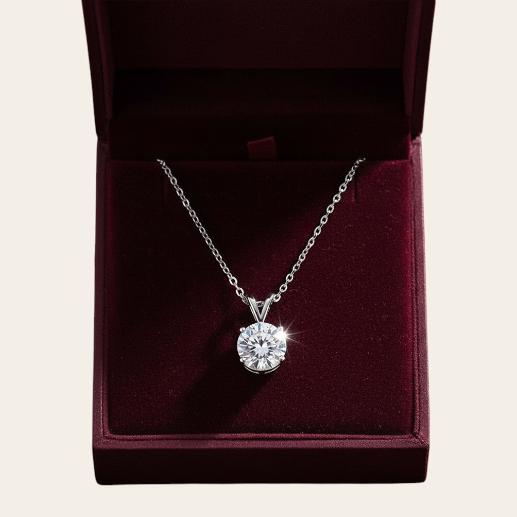 Diamond Sparkle V-Chain Moissanite Necklace